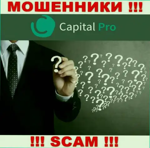 Capital Pro - это ненадежная организация, информация о непосредственном руководстве которой напрочь отсутствует