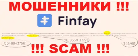 На веб-сервисе ФинФай Ком представлена лицензия, но это профессиональные мошенники - не стоит верить им