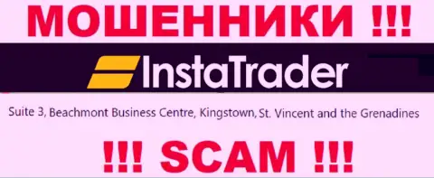 Suite 3, Beachmont Business Centre, Kingstown, St. Vincent and the Grenadines - это оффшорный официальный адрес Инста Трейдер, откуда МАХИНАТОРЫ обдирают людей