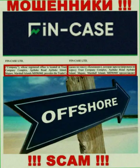 Fin Case - это ЖУЛИКИ !!! Прячутся в оффшорной зоне по адресу Trust Company Complex, Ajeltake Road Ajeltake Island, Majuro, Marshall Islands MH96960 и сливают финансовые средства реальных клиентов