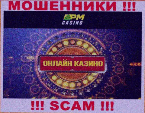 Тип деятельности интернет-аферистов ПМКазино - это Casino, однако помните это обман !!!
