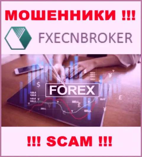 Forex - именно в этом направлении оказывают услуги интернет-кидалы FXECNBroker Com