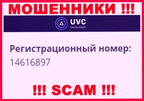 Регистрационный номер компании UVC Exchange - 14616897