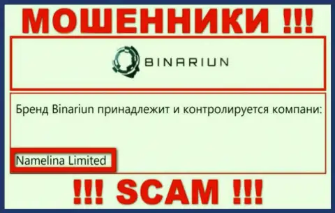 Вы не сумеете сохранить собственные денежные средства работая совместно с Binariun Net, даже в том случае если у них имеется юридическое лицо Namelina Limited