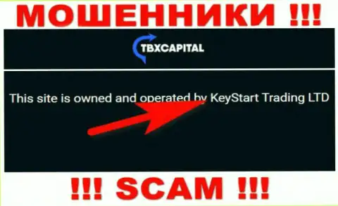 Разводилы TBXCapital не прячут свое юр лицо - это KeyStart Trading LTD