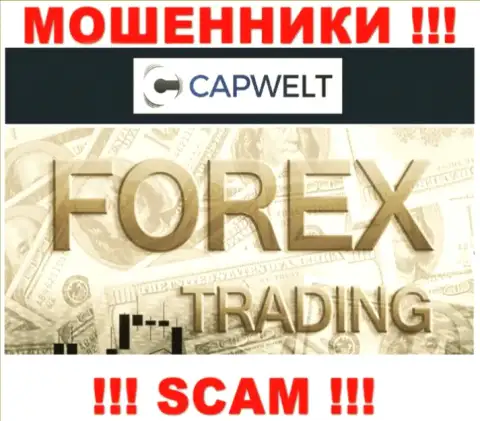 Форекс - это направление деятельности незаконно действующей организации CapWelt Com