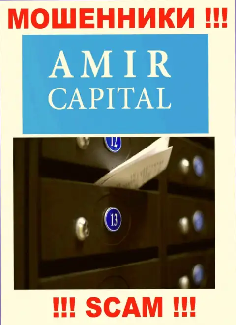 Не взаимодействуйте с ворюгами Amir Capital - они выставили фейковые данные о официальном адресе компании