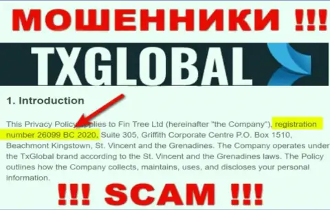 TXGlobal Com не скрыли рег. номер: 26099 BC 2020, да и зачем, обманывать клиентов он не мешает