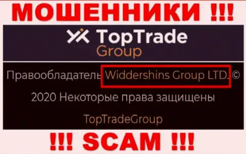Сведения о юр. лице Top Trade Group на их официальном сайте имеются это Widdershins Group LTD