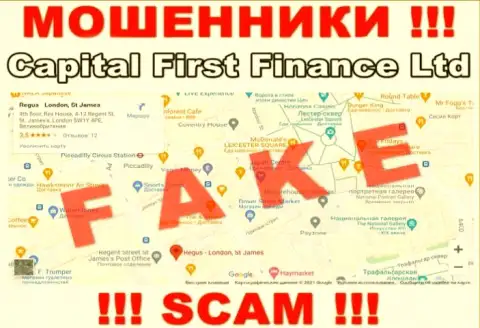 На информационном сервисе мошенников CFFLtd Com предложена ложная инфа касательно юрисдикции