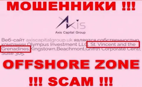 Axis Capital Group - это internet мошенники, их место регистрации на территории St. Vincent and the Grenadines