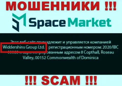 На официальном веб-портале Space Market отмечено, что указанной организацией управляет Widdershins Group Ltd