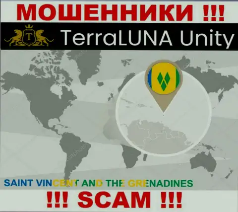 Официальное место регистрации интернет-мошенников TerraLunaUnity Com - Сент-Винсент и Гренадины