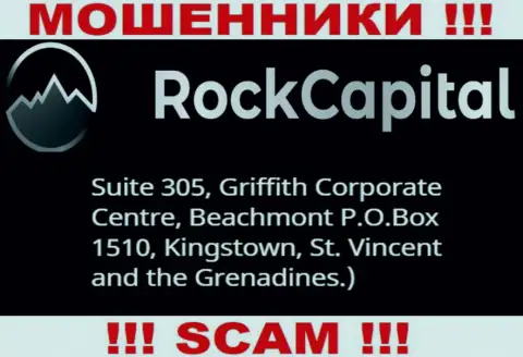 За грабеж клиентов обманщикам Rock Capital ничего не будет, поскольку они сидят в оффшорной зоне: Сьюит 305, Корпоративный Центр Гриффитш, Кингстаун, ПО Бокс 1510 Бичмонт Кингстаун, Сент-Винсент и Гренадины