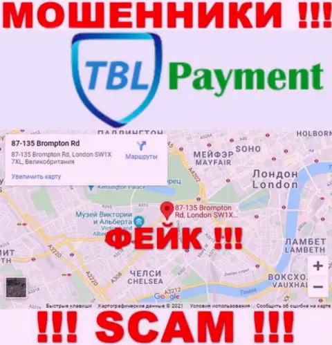 С обманной компанией TBL Payment не работайте, инфа относительно юрисдикции липа