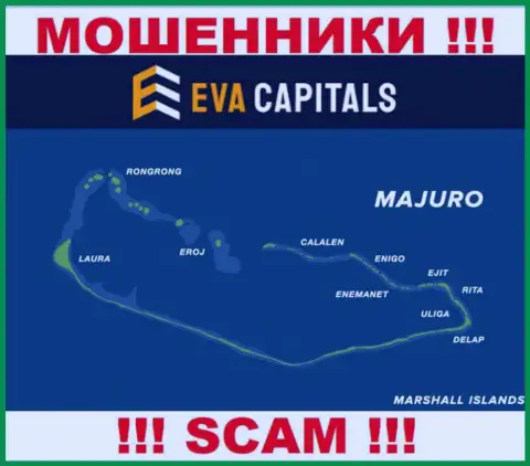 С организацией EvaCapitals лучше не работать, место регистрации на территории Majuro, Marshall Islands