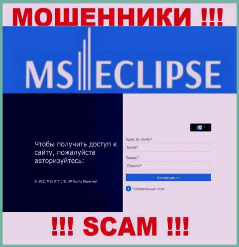 Официальный веб-сервис мошенников MS Eclipse