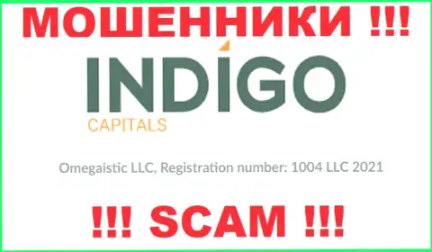 Регистрационный номер очередной жульнической компании IndigoCapitals Com - 1004 LLC 2021