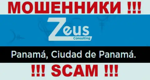 На web-сервисе Zeus Consulting предоставлен офшорный юридический адрес конторы - Panamá, Ciudad de Panamá, будьте весьма внимательны - мошенники