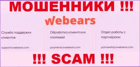 Не рекомендуем связываться через е-мейл с конторой Webears - это МОШЕННИКИ !