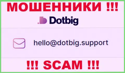 Слишком рискованно связываться с конторой DotBig Com, даже через е-майл - это коварные мошенники !!!