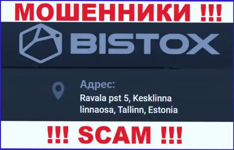 Избегайте взаимодействия с компанией Bistox Com - указанные аферисты указывают ложный адрес регистрации