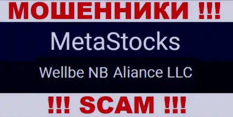 Юридическое лицо мошенников MetaStocks - это Веллбе НБ Альянс ЛЛК
