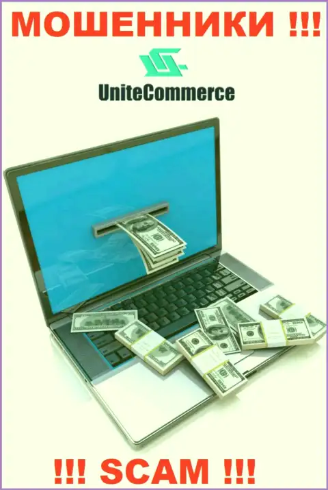 Погашение комиссионного сбора на вашу прибыль - это еще одна уловка интернет мошенников Unite Commerce