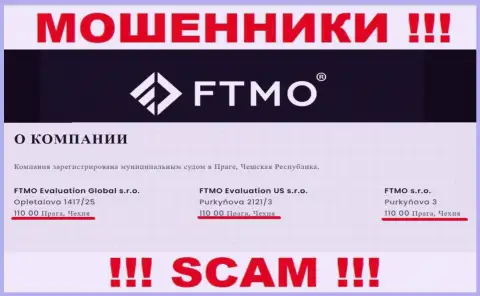FTMO - обычный разводняк, юридический адрес конторы - фиктивный