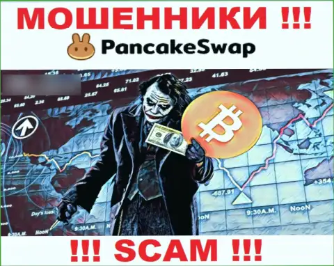 На требования мошенников из ДЦ Pancake Swap оплатить проценты для возврата финансовых вложений, ответьте отрицательно
