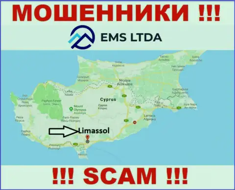 Разводилы EMSLTDA находятся на оффшорной территории - Limassol, Cyprus