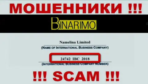 Будьте очень внимательны !!! Namelina Limited обманывают !!! Рег. номер указанной компании: 24742 IBC 2018