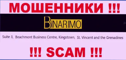 Binarimo Com - это воры !!! Скрылись в оффшоре по адресу Suite 3, ​Beachmont Business Centre, Kingstown, St. Vincent and the Grenadines и выманивают вложенные денежные средства реальных клиентов