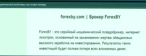 Forex BY - это SCAM и РАЗВОДНЯК !!! (обзор неправомерных действий компании)