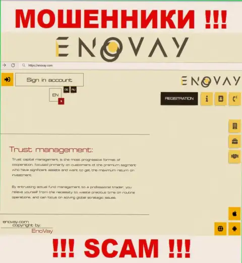 Вид официального web-ресурса незаконно действующей организации ЭноВэй