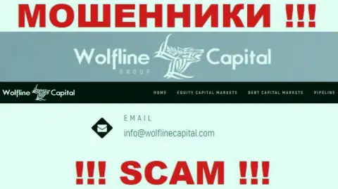 МОШЕННИКИ Wolfline Capital засветили на своем онлайн-ресурсе e-mail компании - писать письмо слишком опасно