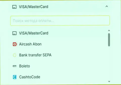 Способы оплаты для совершения транзакций онлайн обменника БТЦ Бит