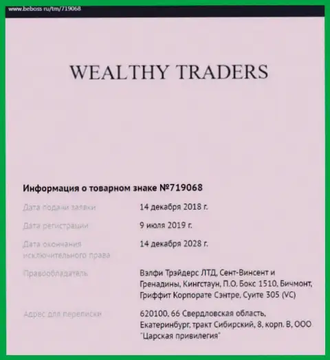 Материалы о ДЦ Wealthy Traders, позаимствованные на web-портале бебосс ру