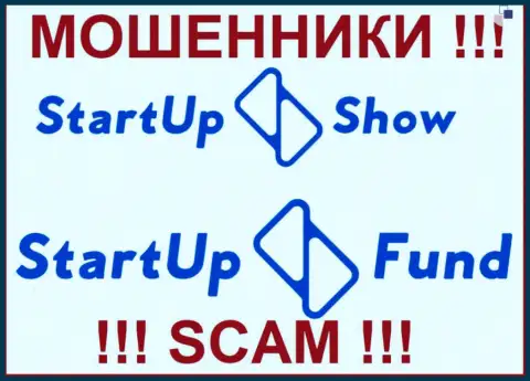 Логотипы противозаконно действующих компаний СтарТап Фонд и StarTupShow